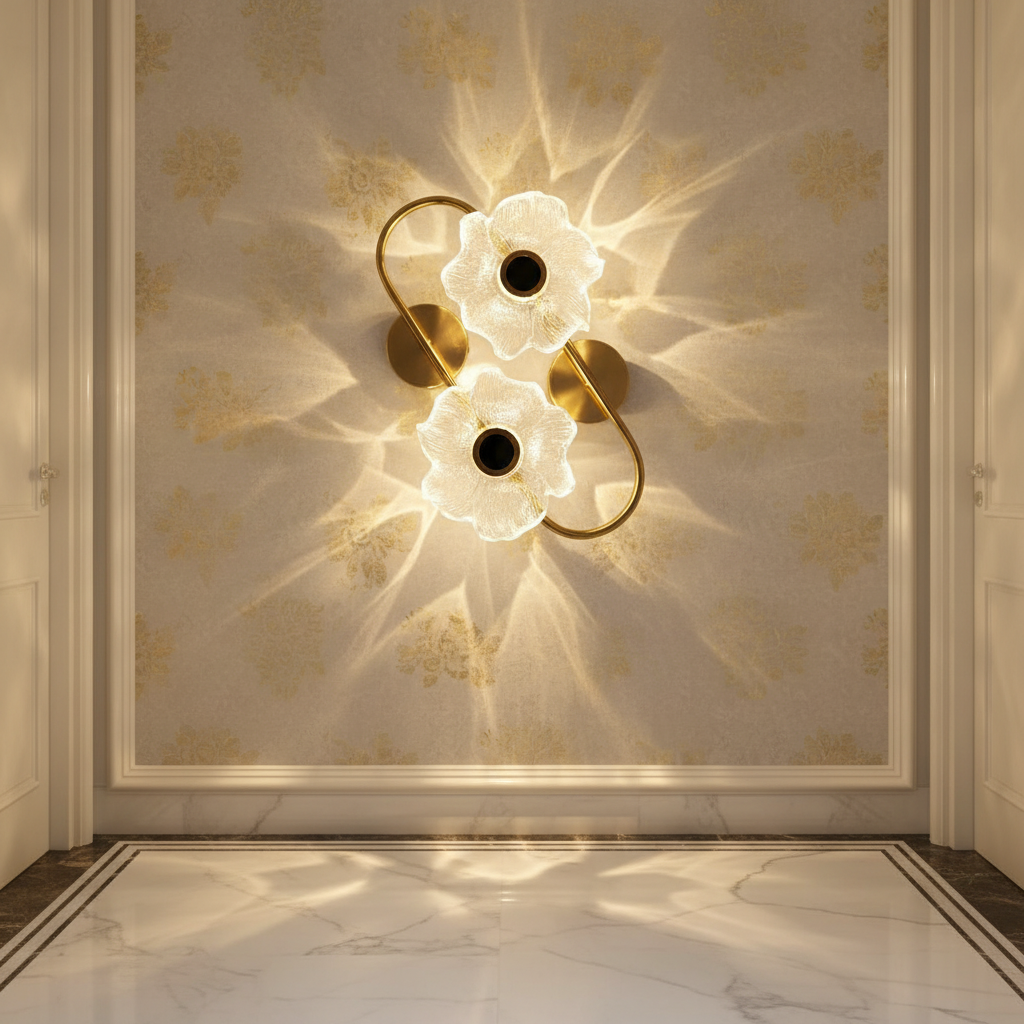Floral Wall Light_3021/C view 2