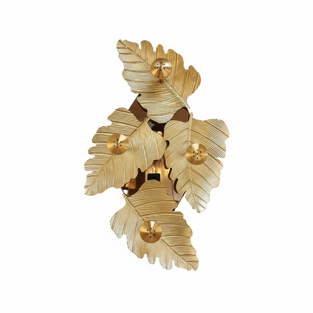 Golden Leaf Wall Light_6925/4