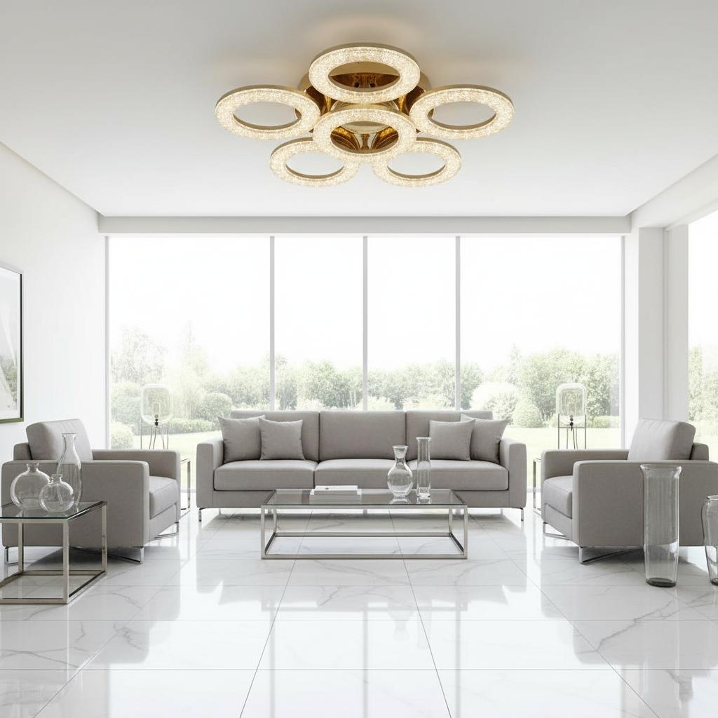 Elegant Circular LED Ceiling Light_T8003/5+1 view 2