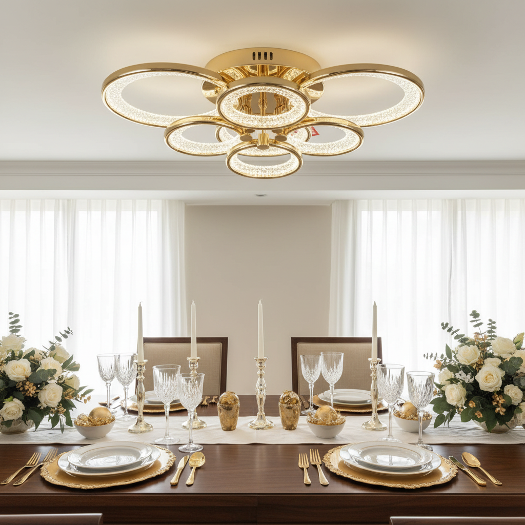 Elegant Modern Ceiling Light_T98120/3+3 view 2