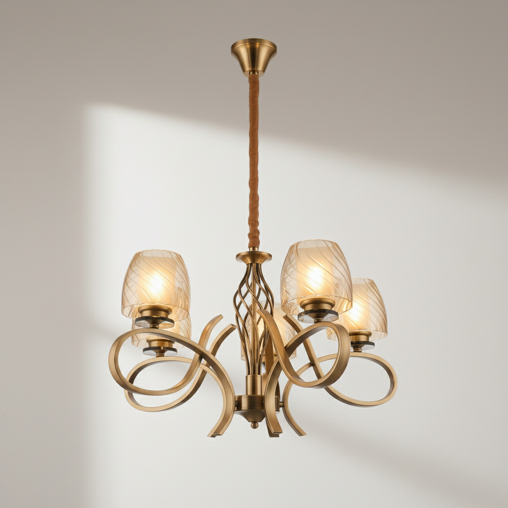 Elegant Gold Chandelier_8350-5 view 3