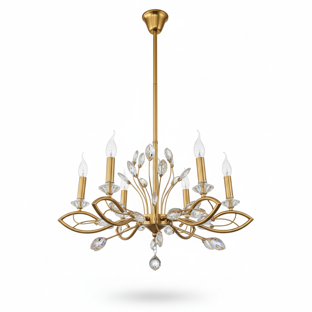 Elegant Gold Chandelier_9066/6