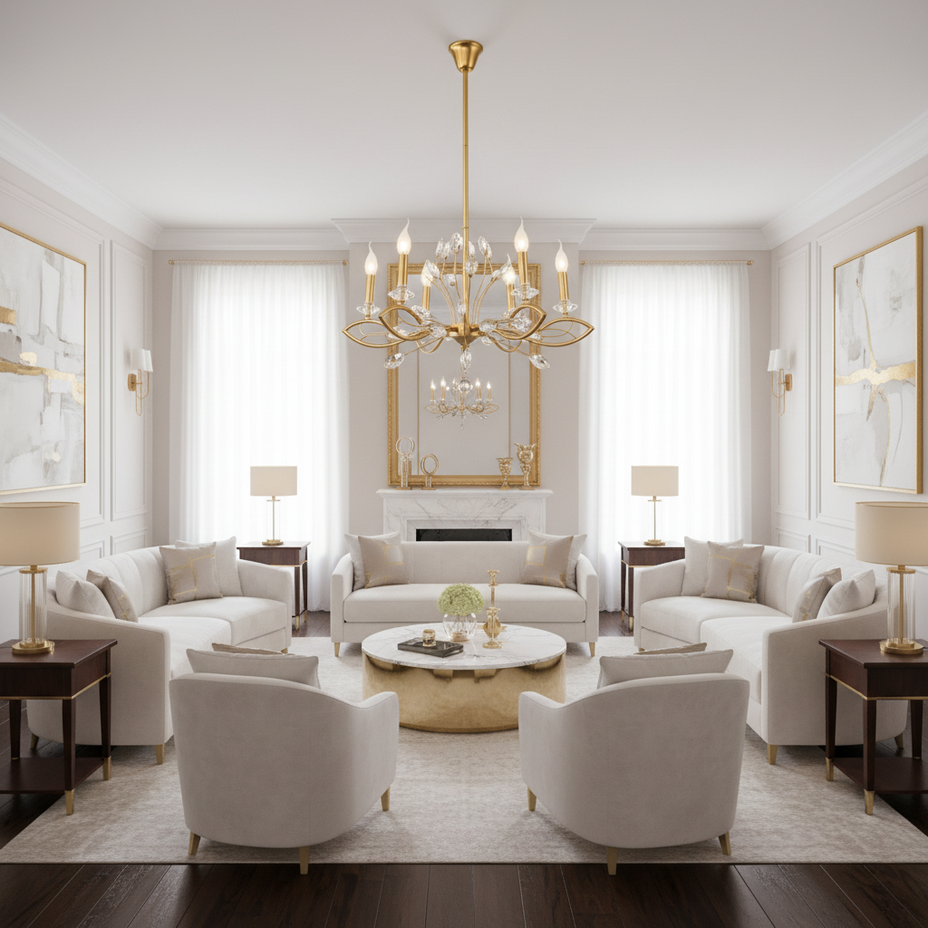 Elegant Gold Chandelier_9066/6 view 2