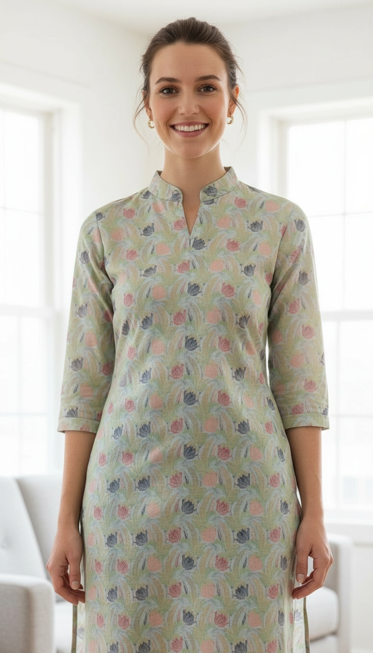 Floral Printed Kurta view 5