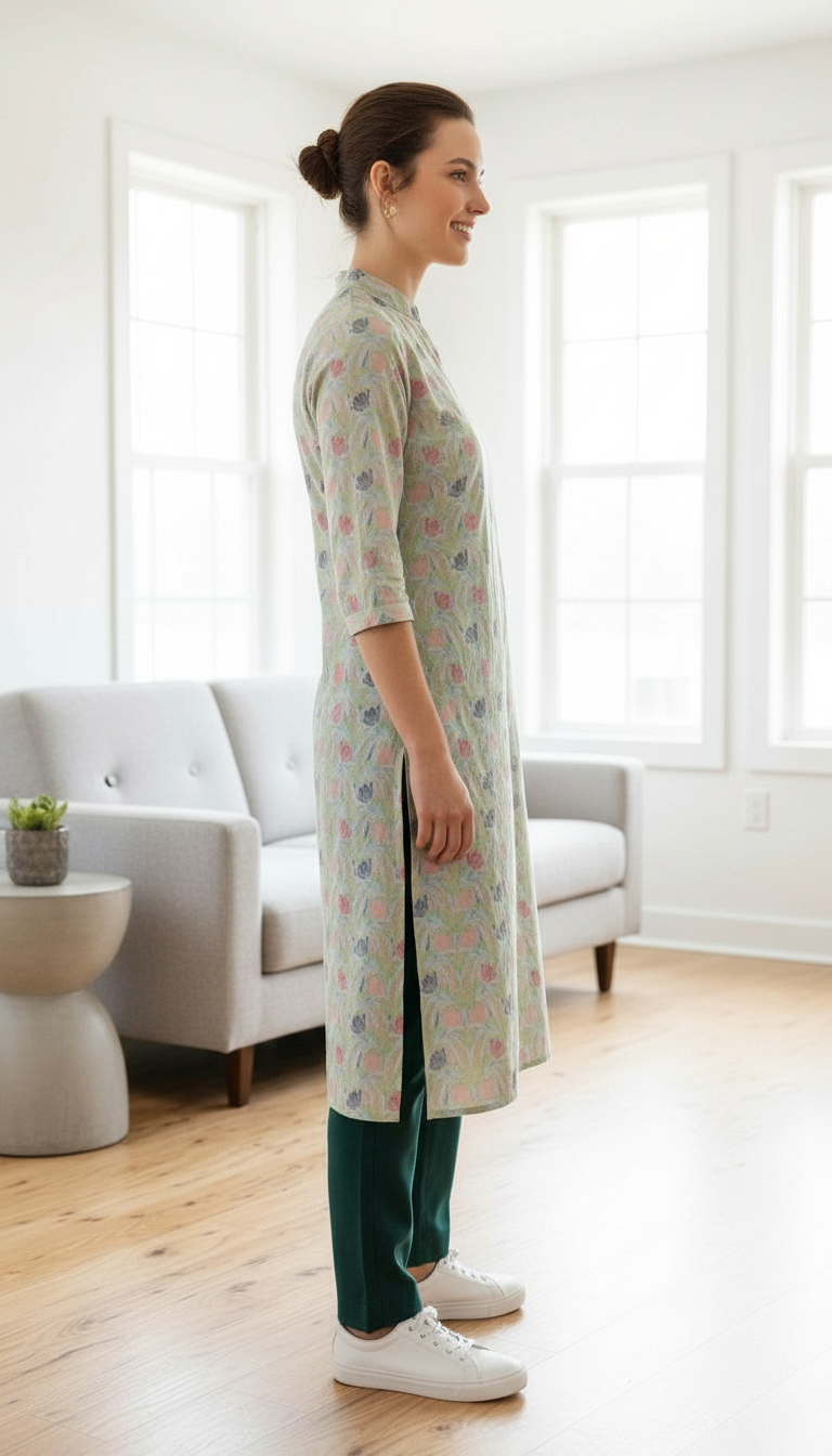 Floral Printed Kurta view 3