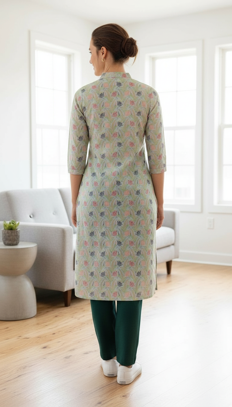 Floral Printed Kurta view 4