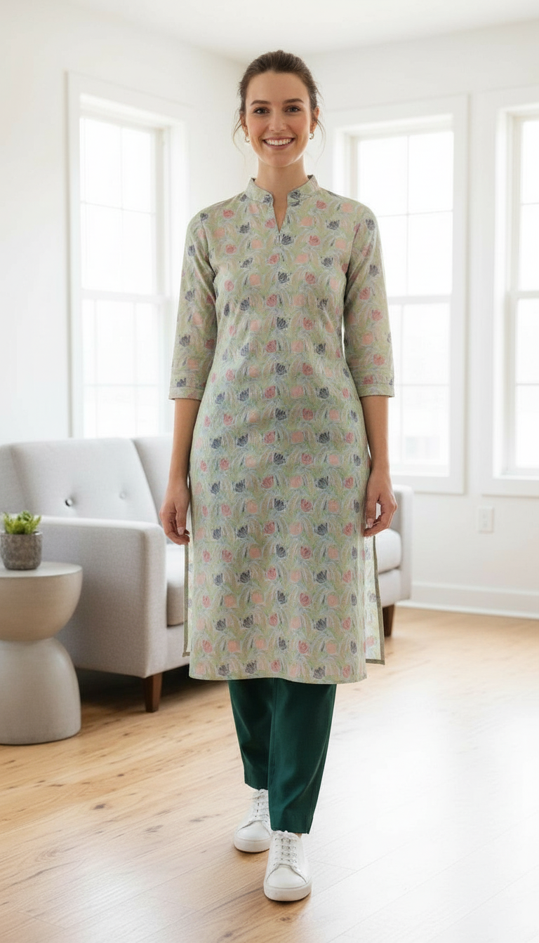 Floral Printed Kurta