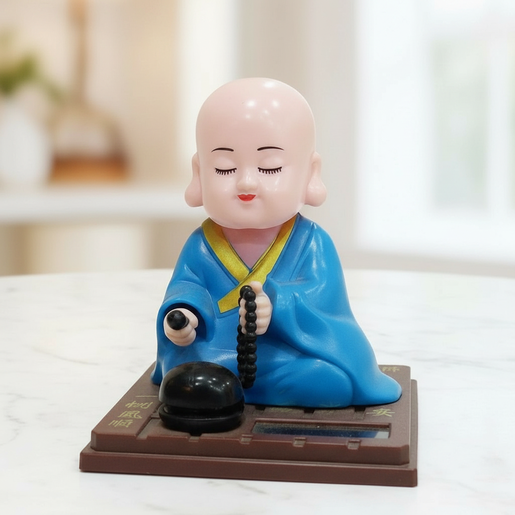 Meditating Monk Figurine view 2