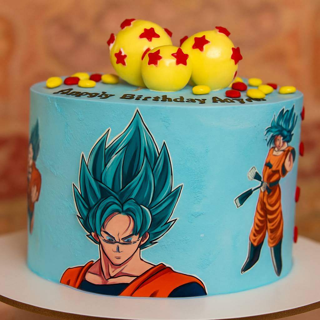 Super Saiyan Blue Goku Cake