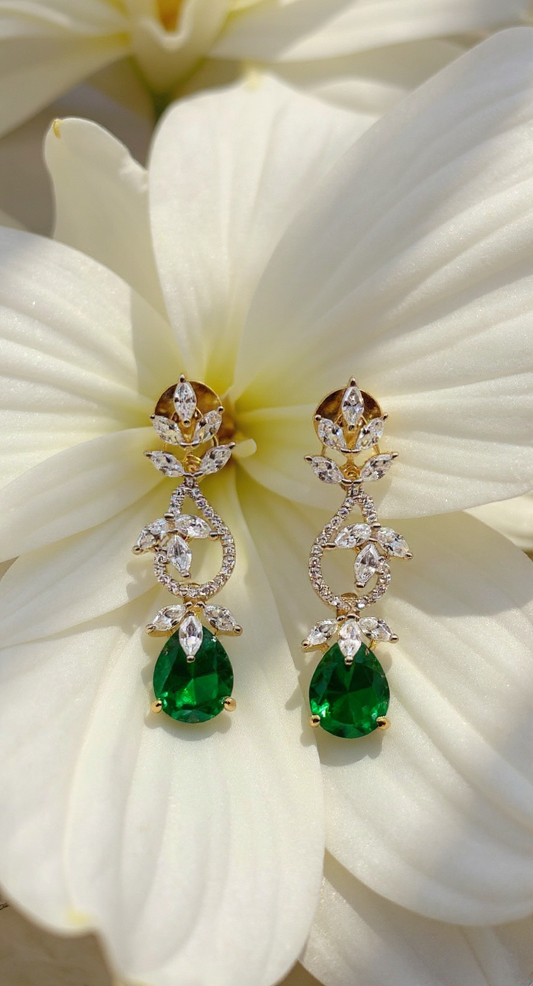 Emerald Drop Earrings 6.62gm