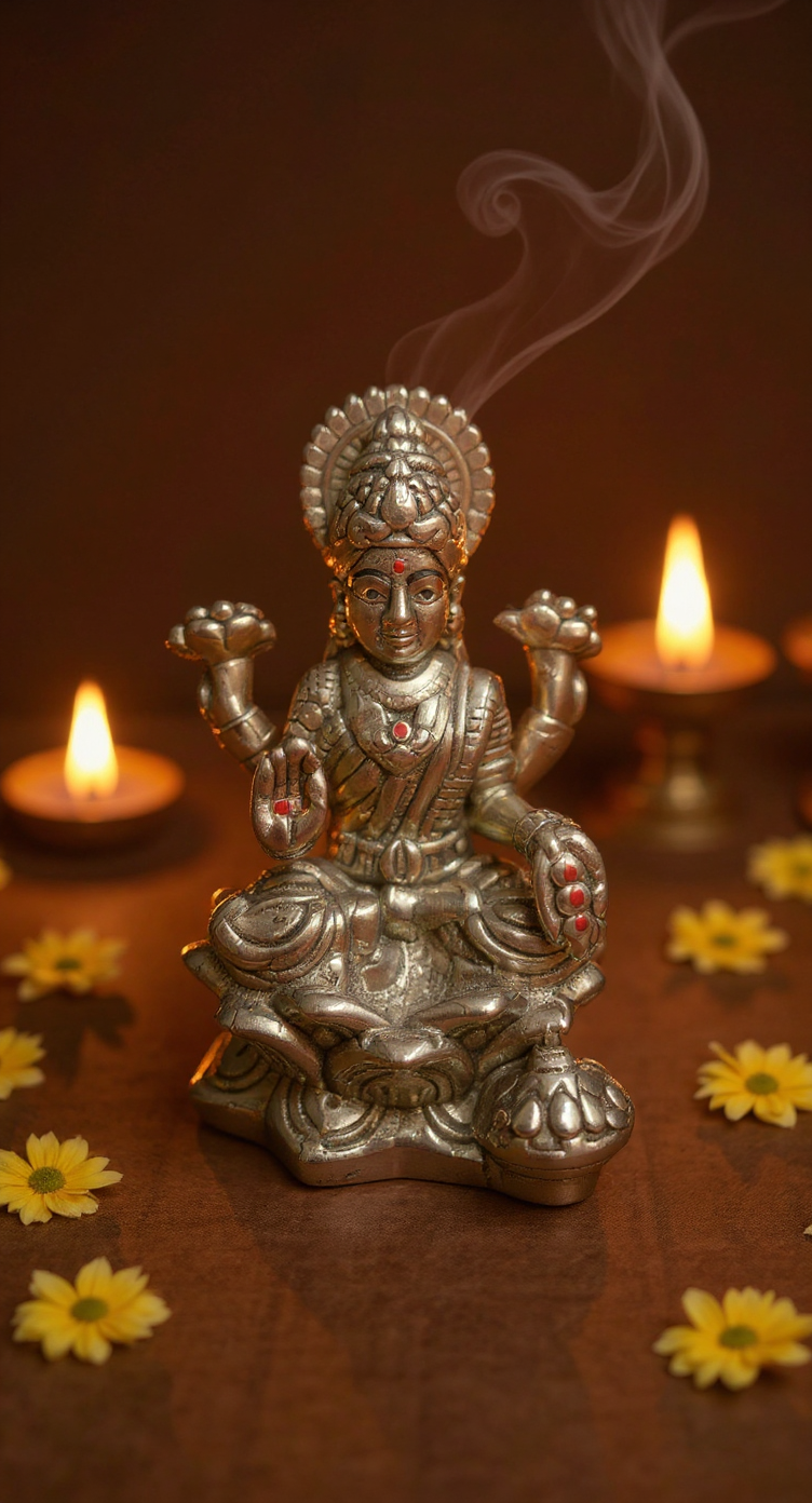 Silver Lakshmi Goddess 999