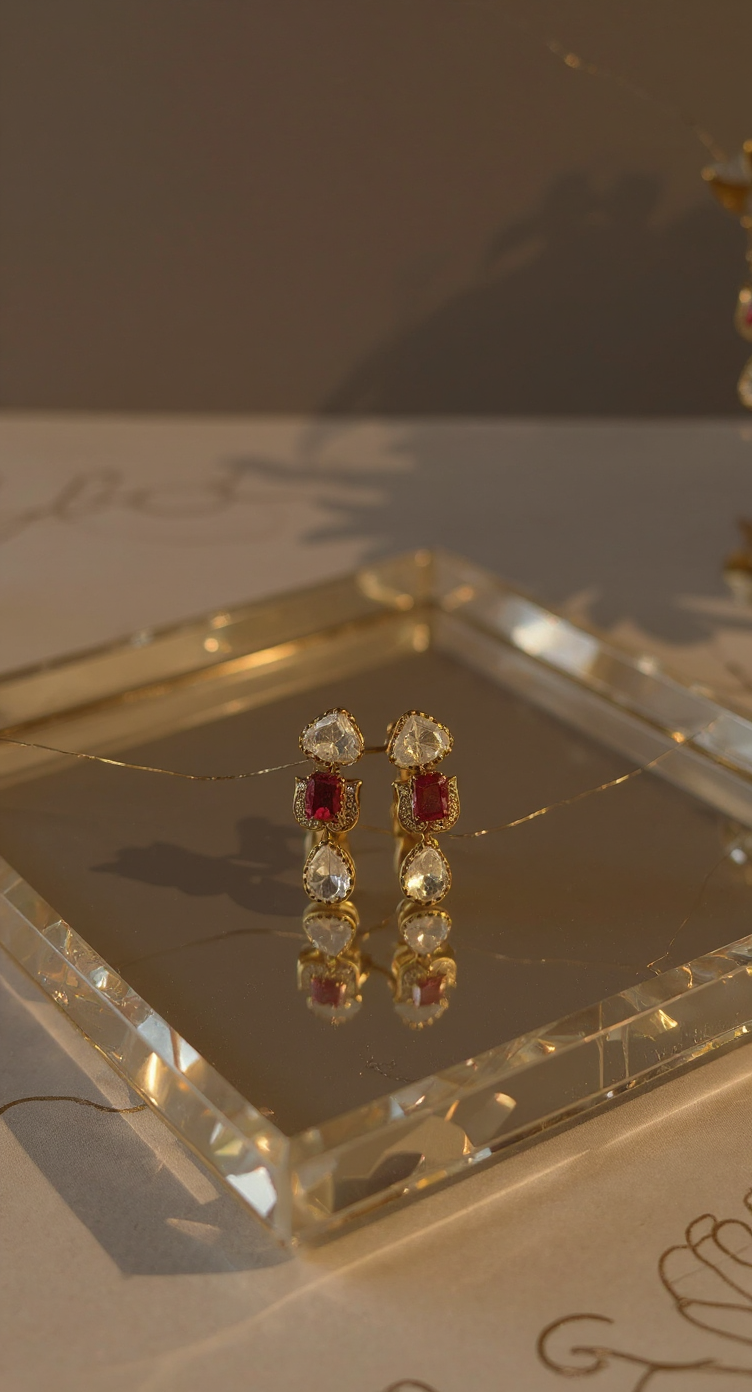 Red Stone Earrings