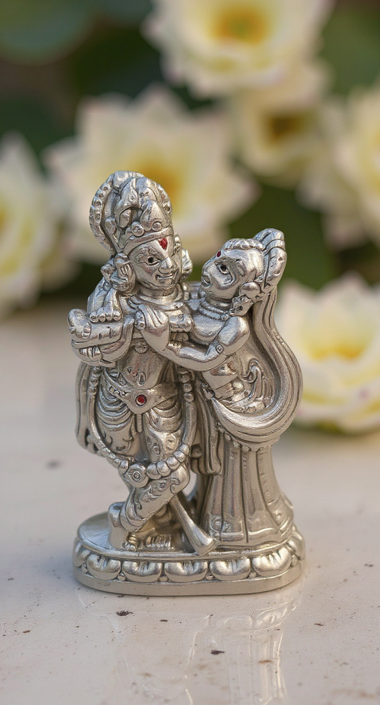 Silver Krishna Radha 999