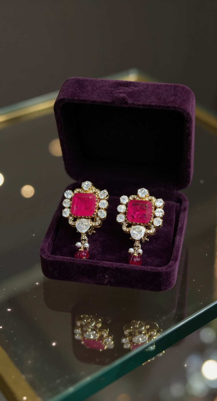 Ruby Earrings view 3