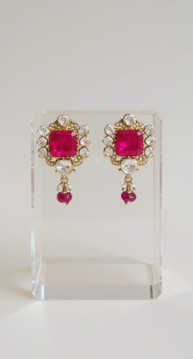 Ruby Earrings view 2