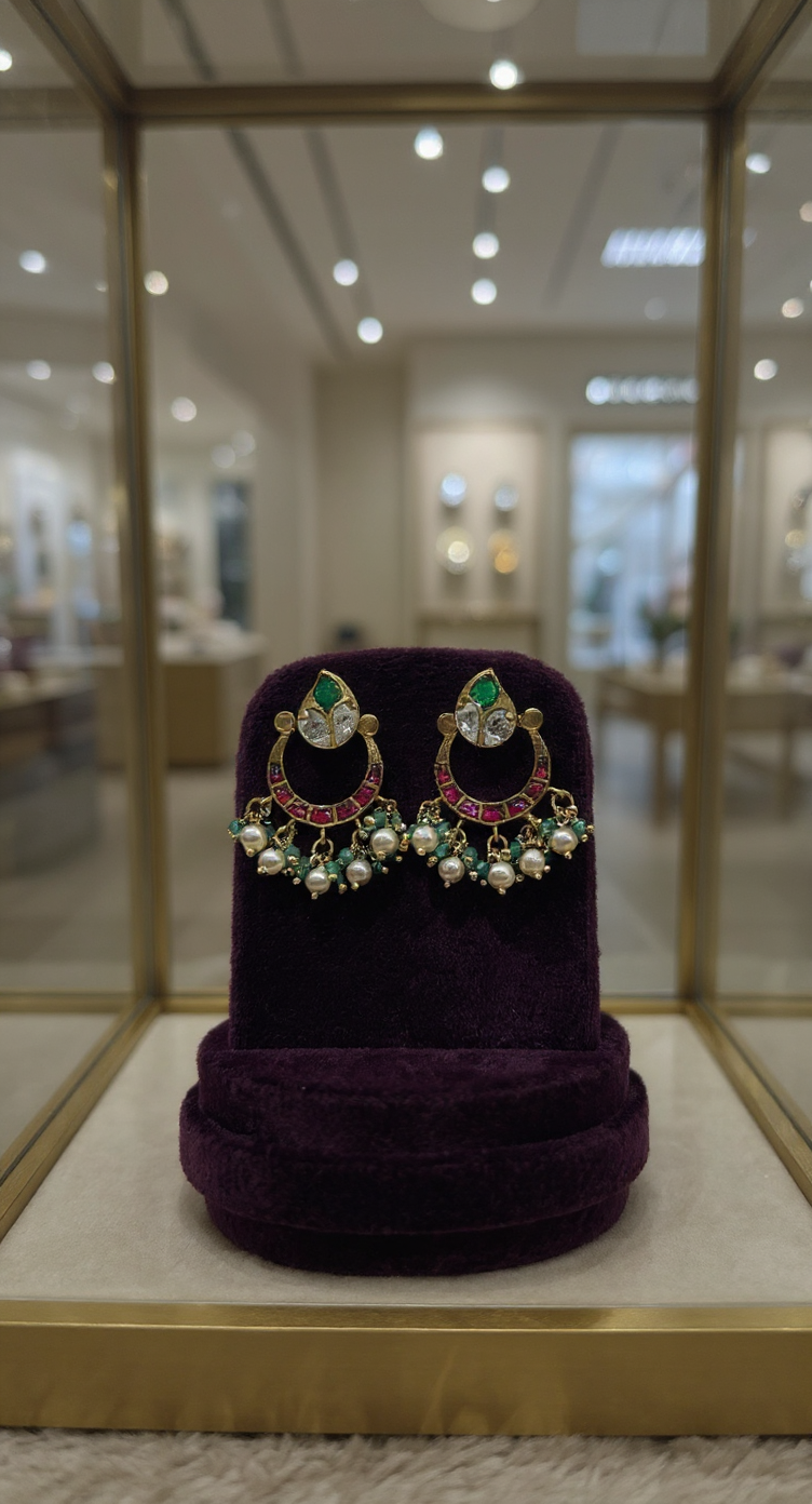 Kundan Earrings view 2
