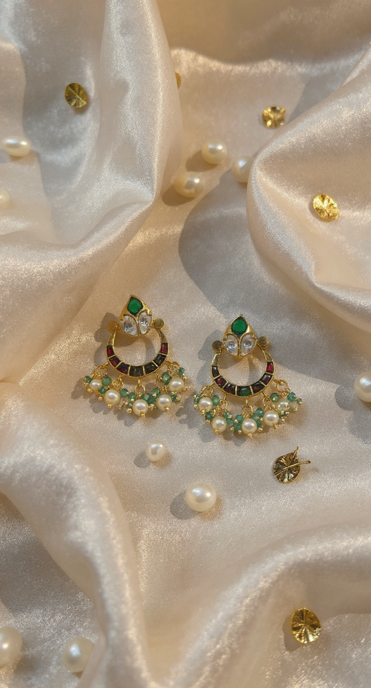 Kundan Earrings view 3