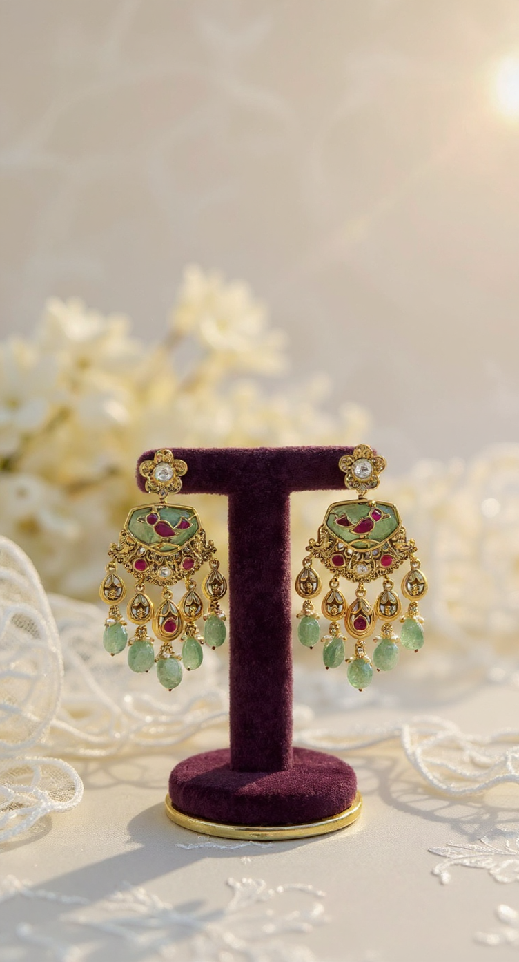 Traditional Earrings 47.14gm view 3