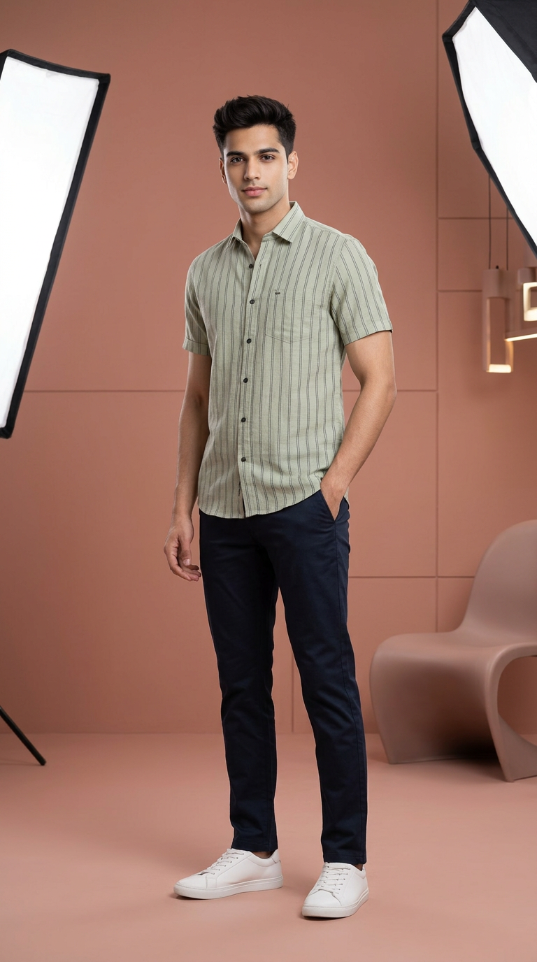 Striped Casual Shirt view 4