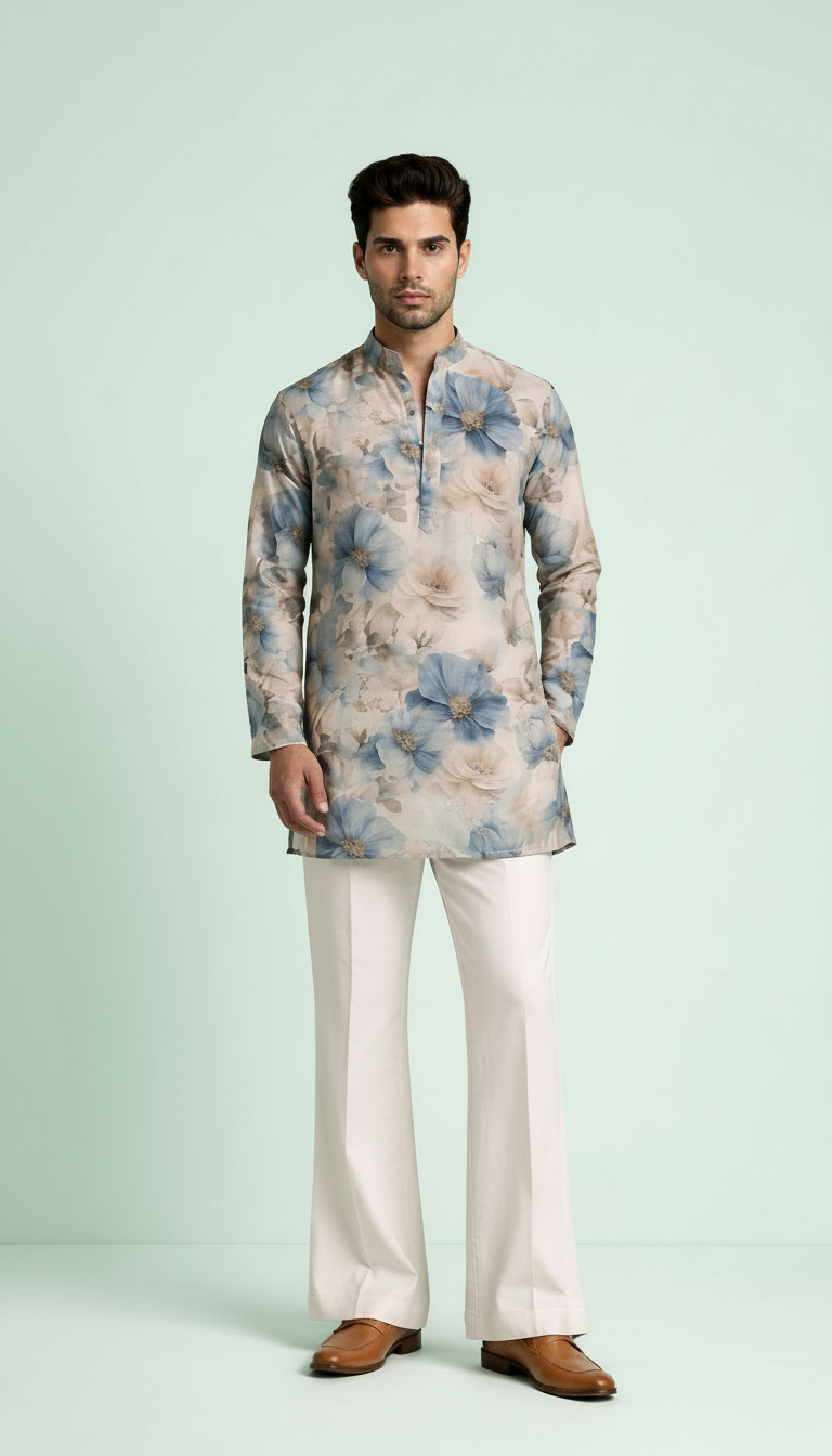 Floral Printed Kurta view 7
