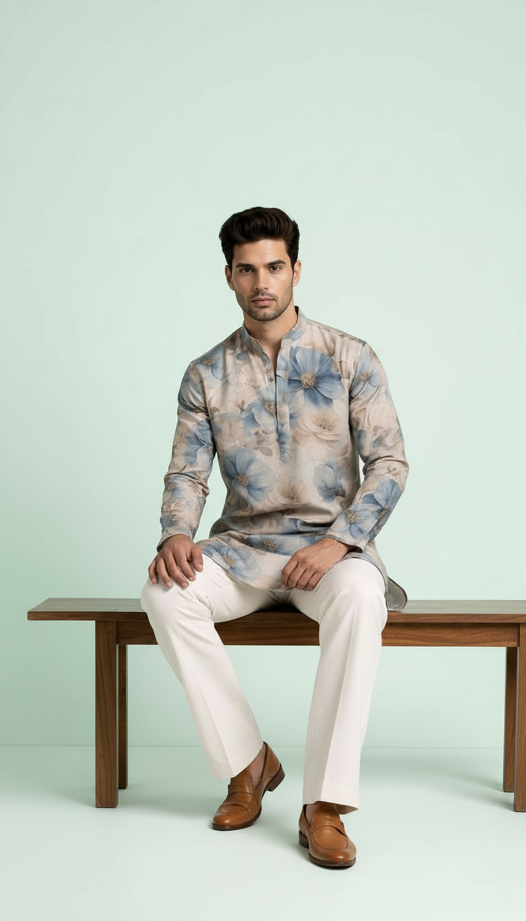 Floral Printed Kurta view 2
