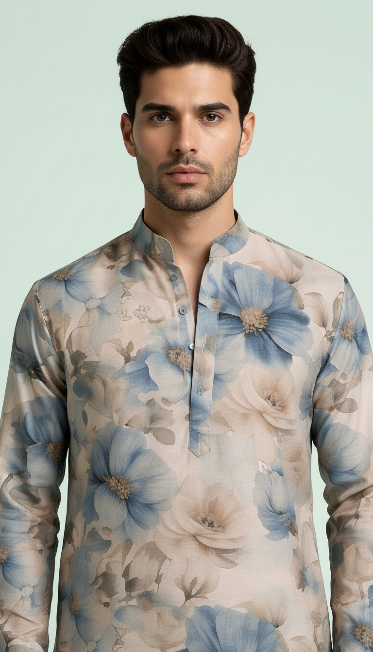 Floral Printed Kurta view 3