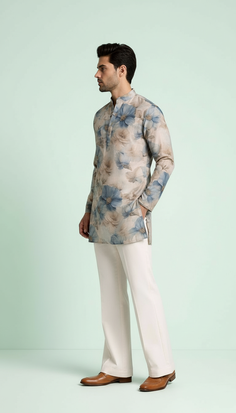 Floral Printed Kurta view 4