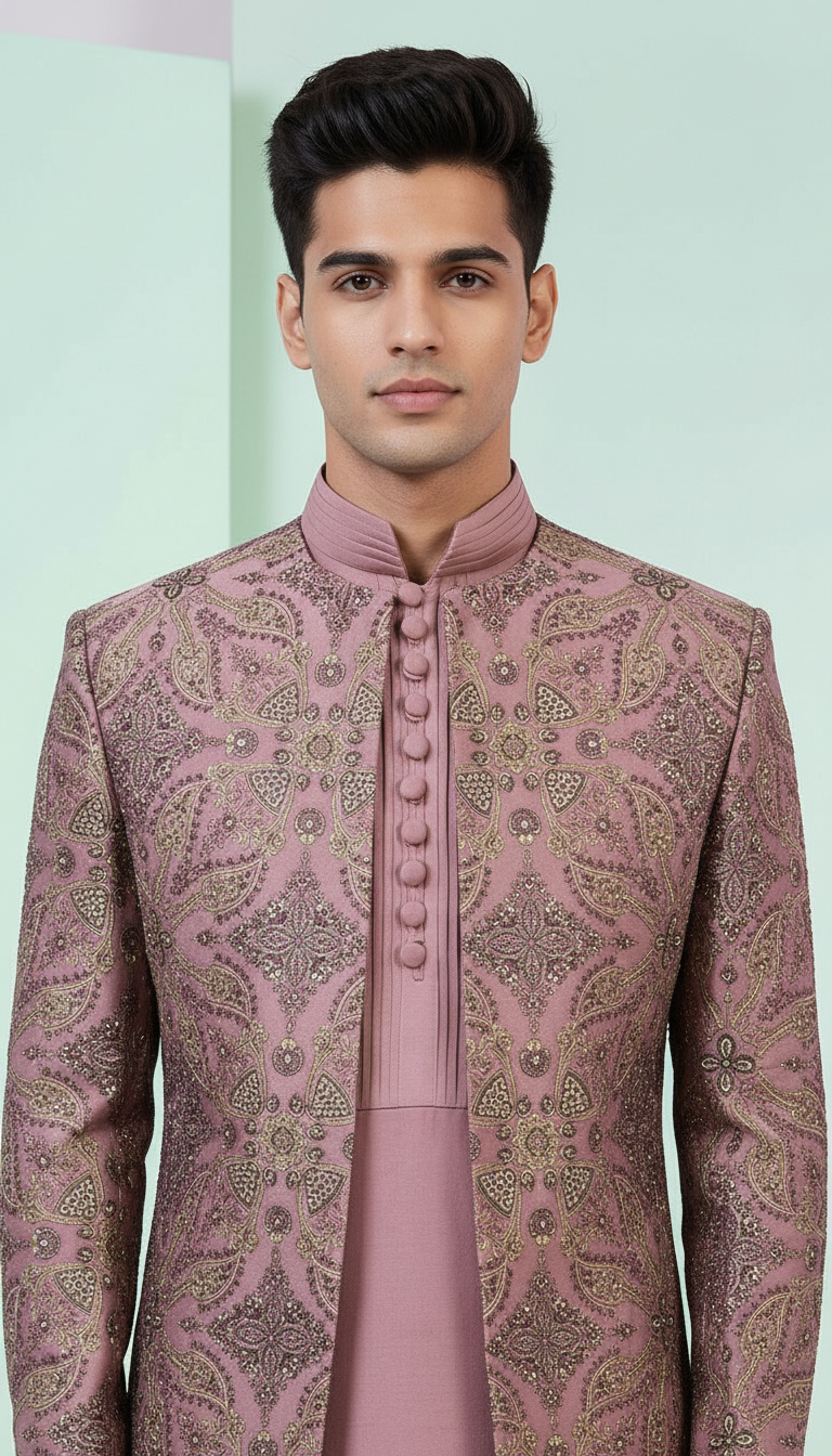 Embroidered Jodhpuri Jacket Set view 4