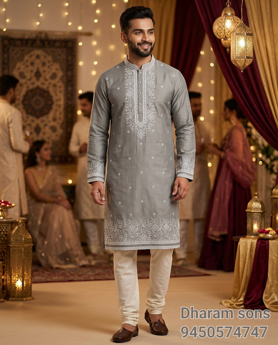 Embroidered Kurta Fabric