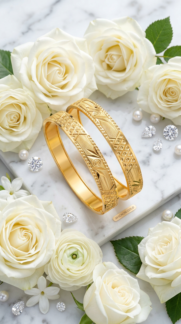 Traditional Gold Bangle Set view 2