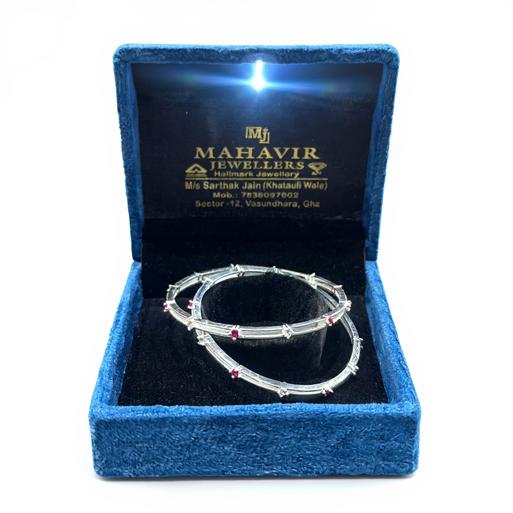 Ladies Silver Bangles