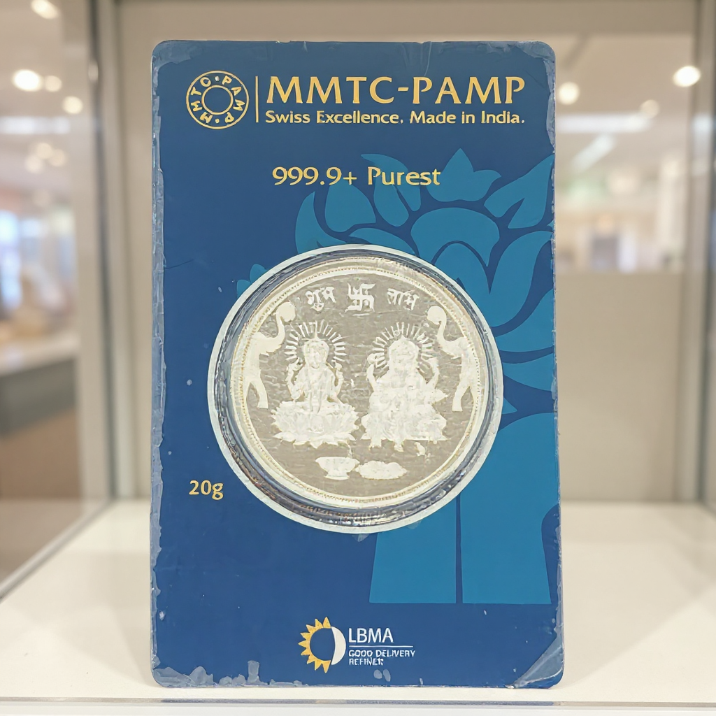 MMTC-PAMP 20 Gm 999.9 Silver Coin