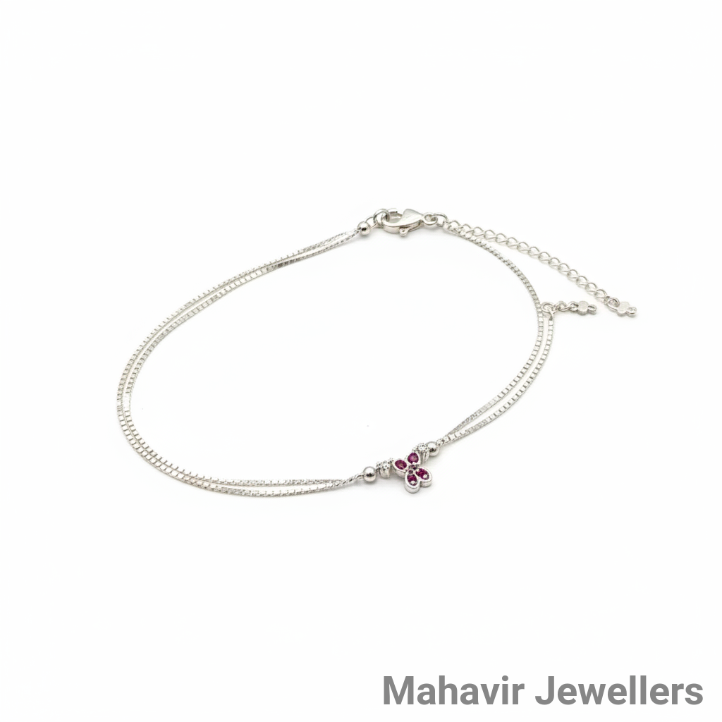 Girls Silver Anklet/ Payal By Mahavir Jewellers view 2