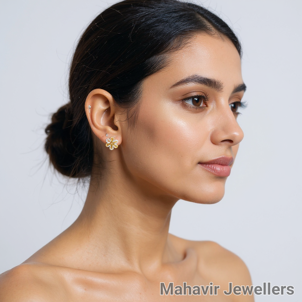 Flower Stud Earrings view 2