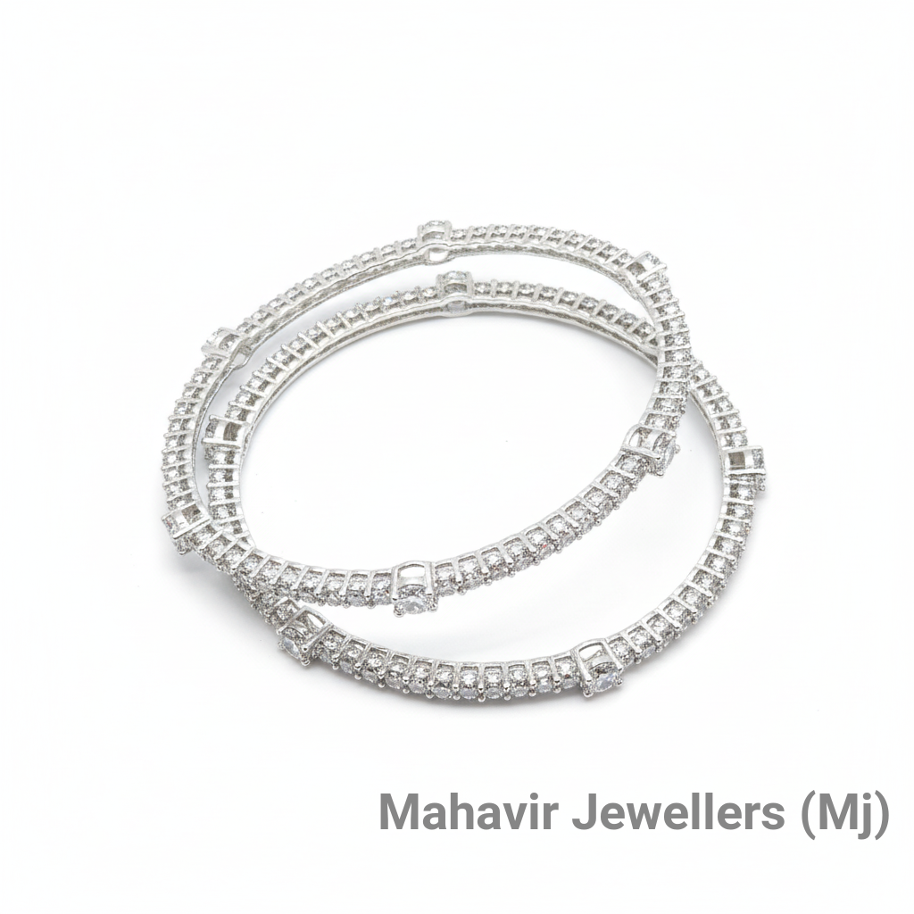 Premium 92.5 Silver Bangles view 2