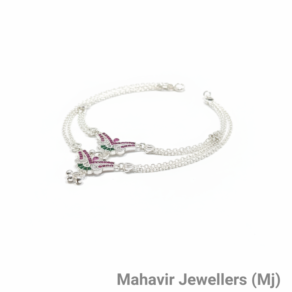 Premium Silver Ladies Anklets view 2