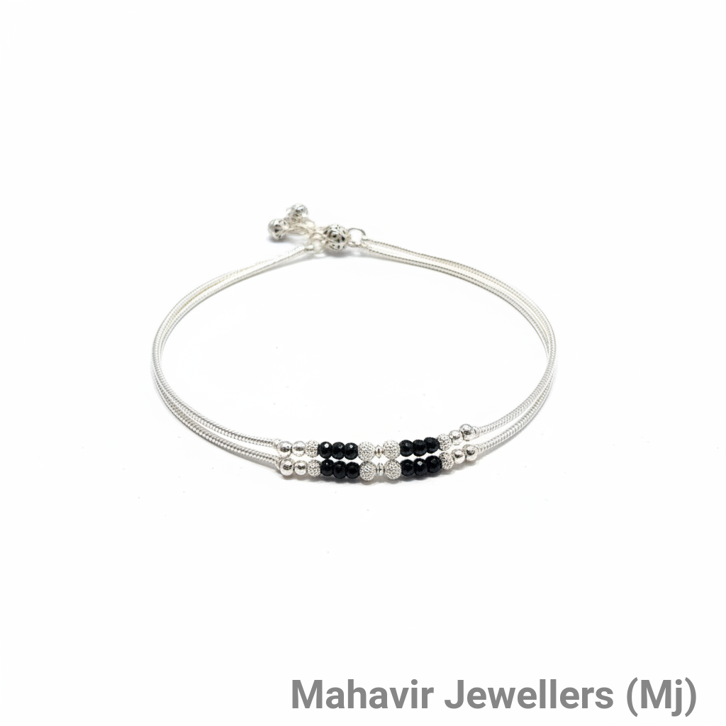 Premium Ladies Silver Anklet view 2
