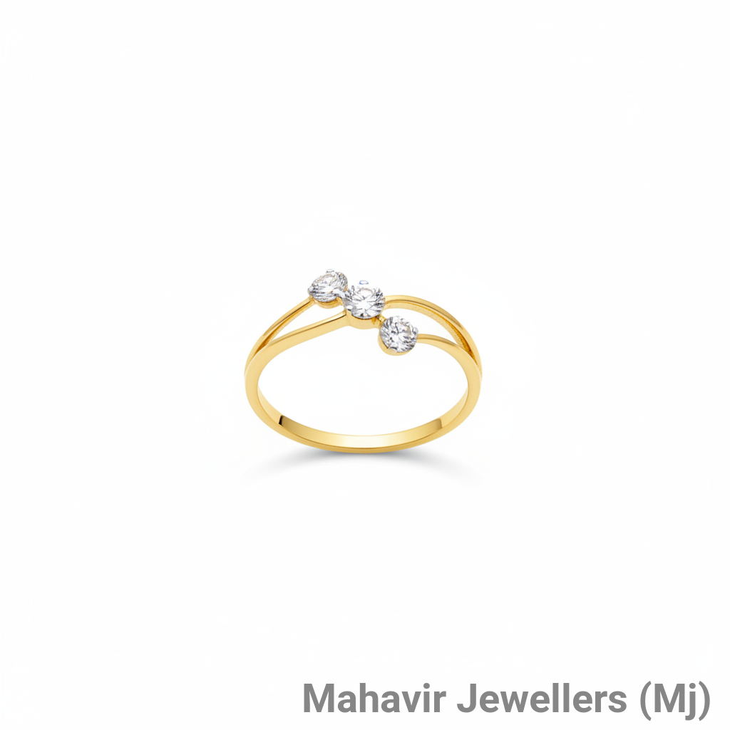 Ladies 14kt Natural Diamond Gold Ring view 2