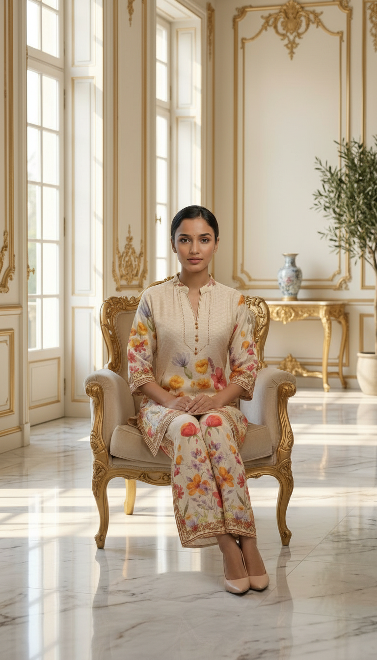 Floral Co-ord Set by Shruti Ethnic view 2
