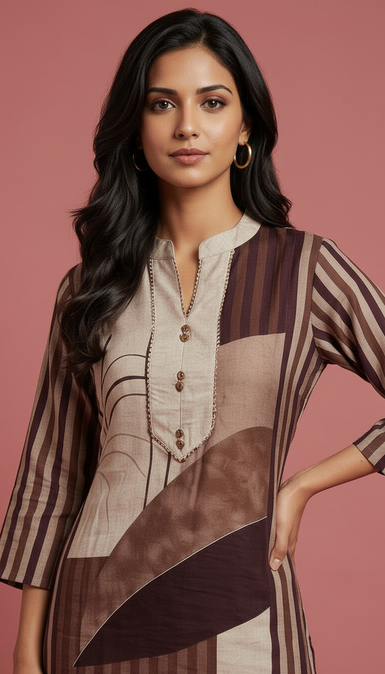 Stylish Striped Cordset by Shruti Ethnic Wear view 2