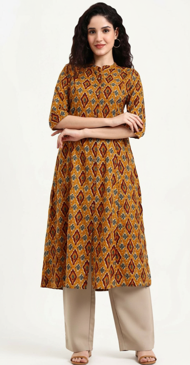Floral Printed Cotton Kurti