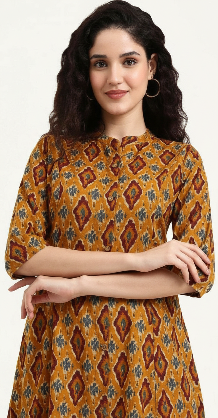 Floral Printed Cotton Kurti view 2