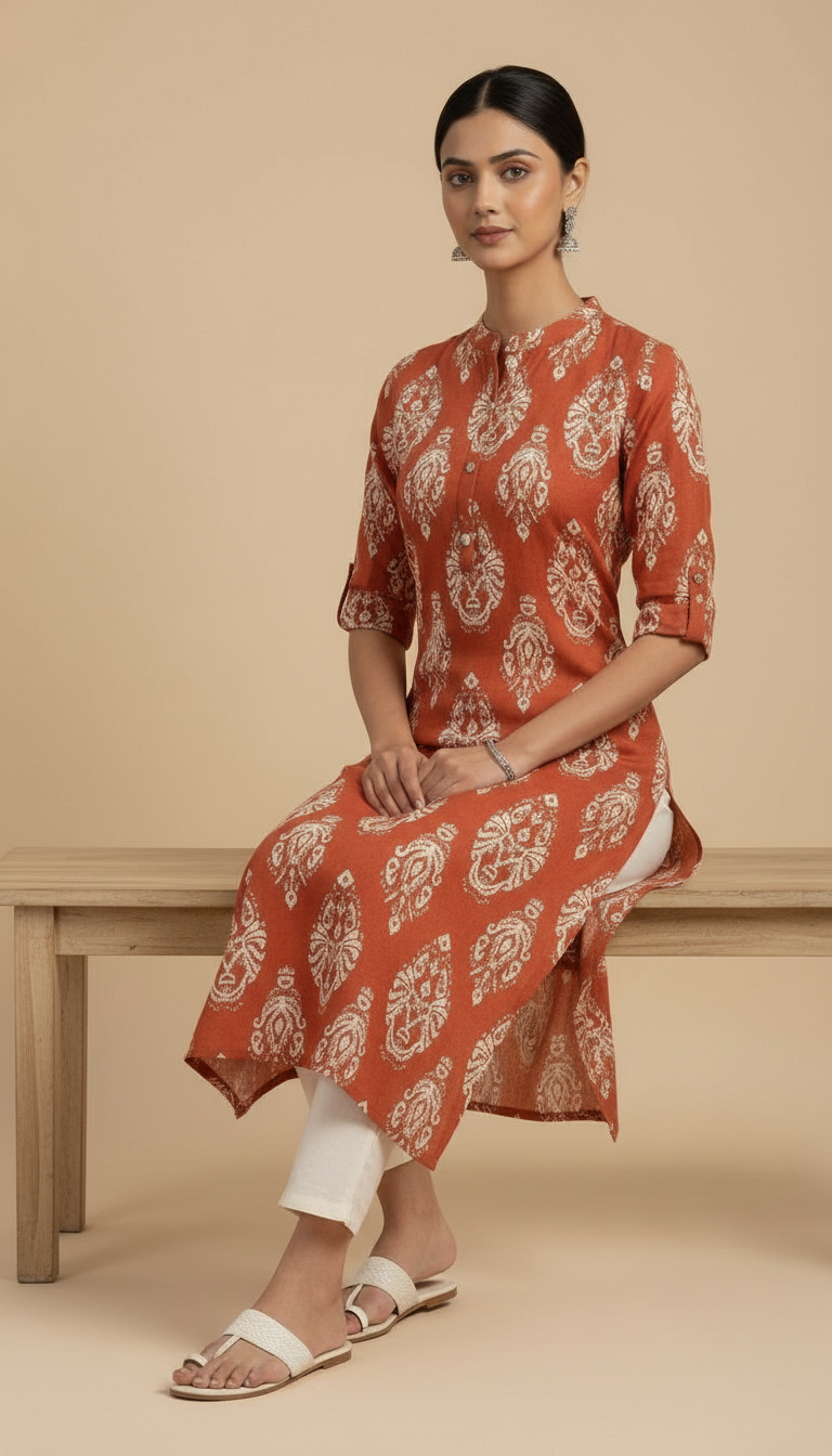 Printed Cotton Kurti view 3
