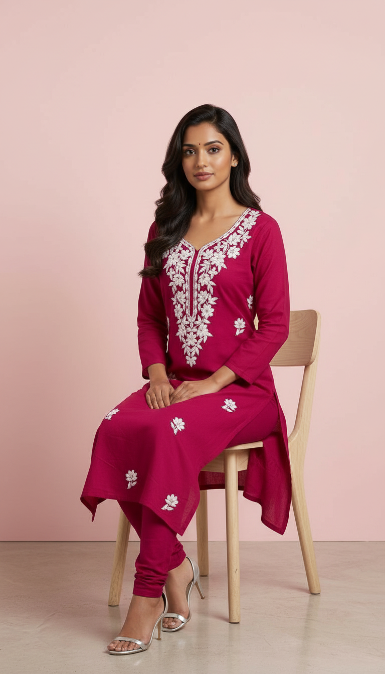 Lucknowi Embroidered Kurta