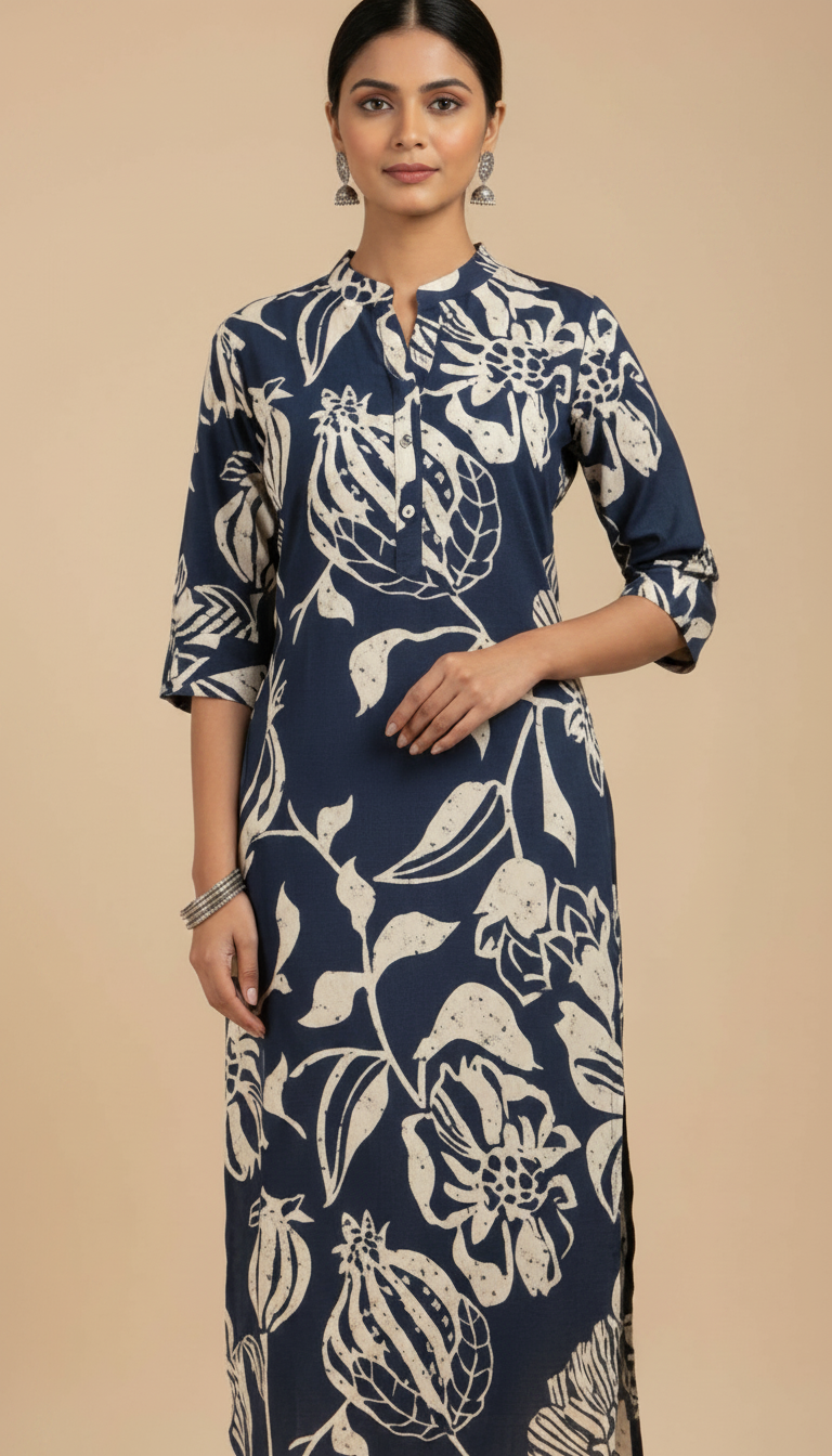 Floral Cotton Print Kurti view 5