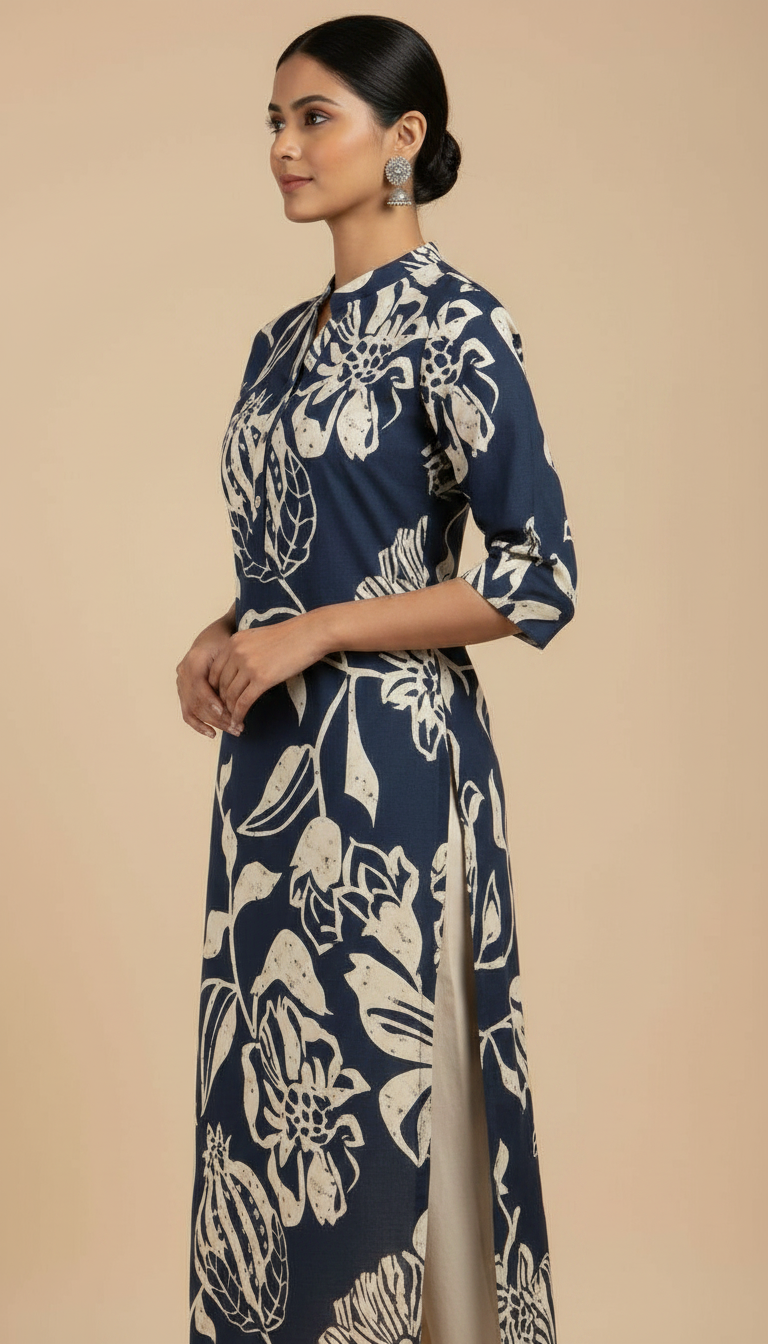 Floral Cotton Print Kurti view 4