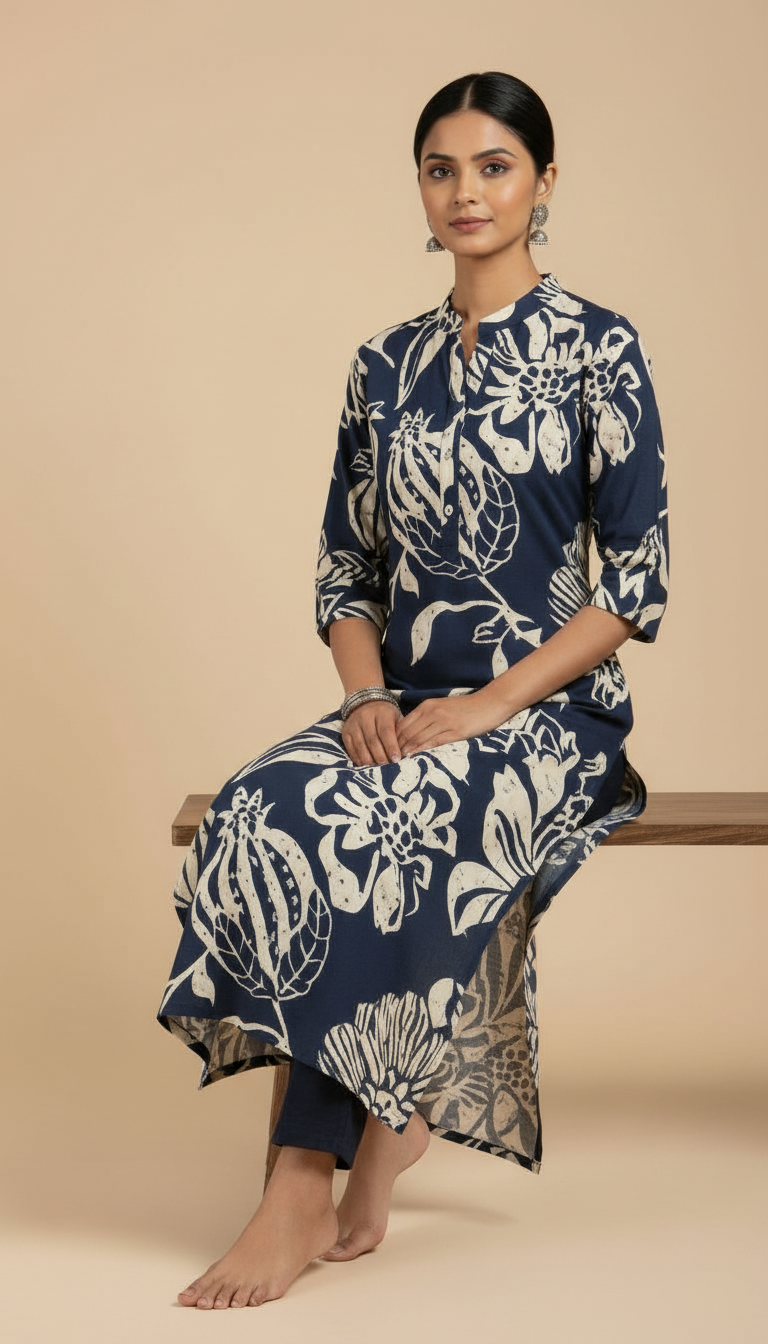 Floral Cotton Print Kurti