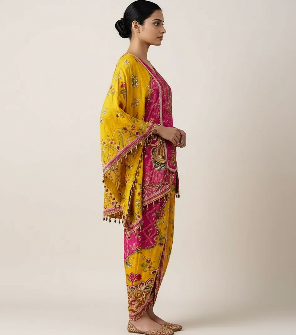 Dhoti Kaftan Co-ord Set view 4