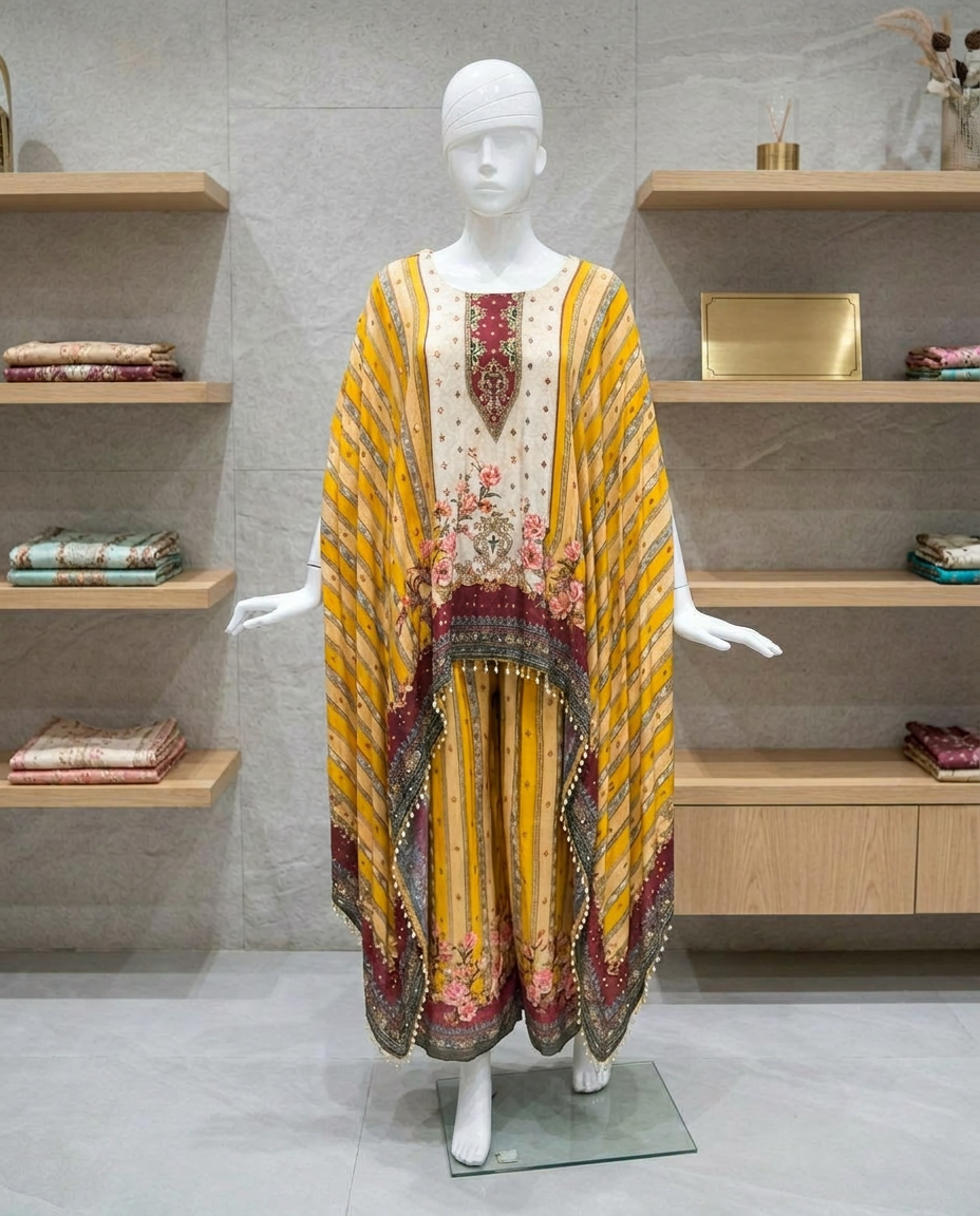 Ethnic Printed Kaftan Set