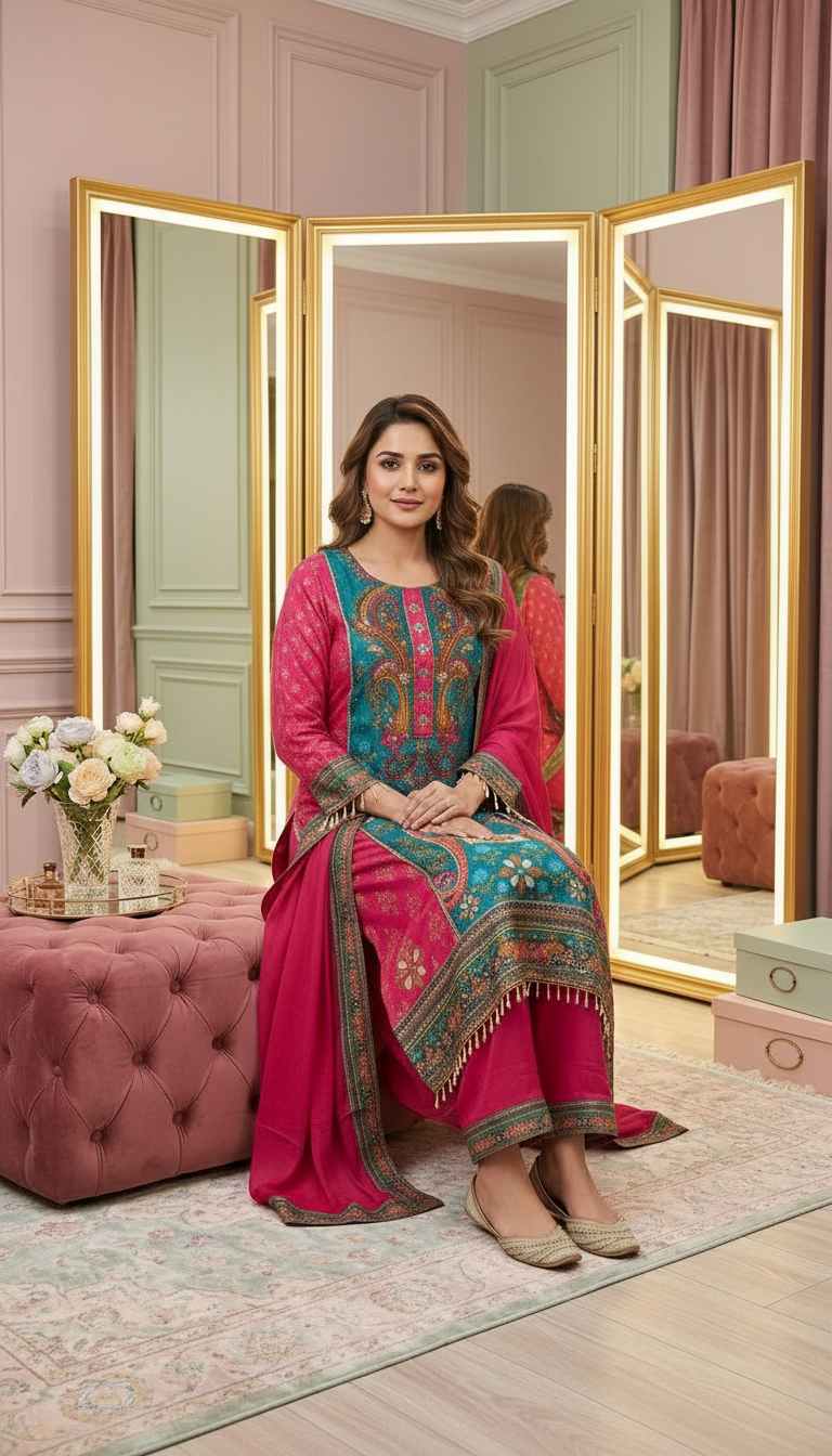 A-Line Anarkali Set by Shruti Ethnic view 3